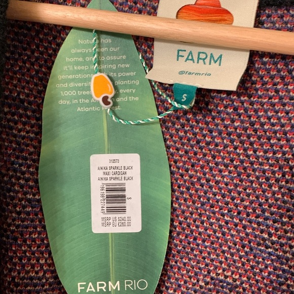 FARM Rio Ainika Sparkle Black Maxi Cardigan - Picture 5 of 8